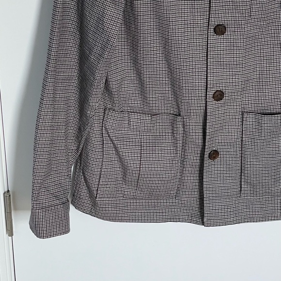 John Henric Sweden Houndstooth Check Button Down Shirt Jacket 35374 - Picture 4 of 15